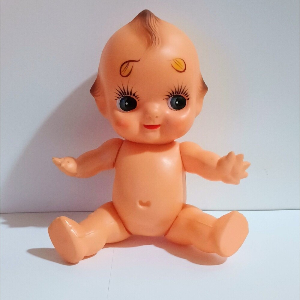 Showa Kewpie Made in Japan Unique Eyebrows and Long Lashes RARE Vintage 12in